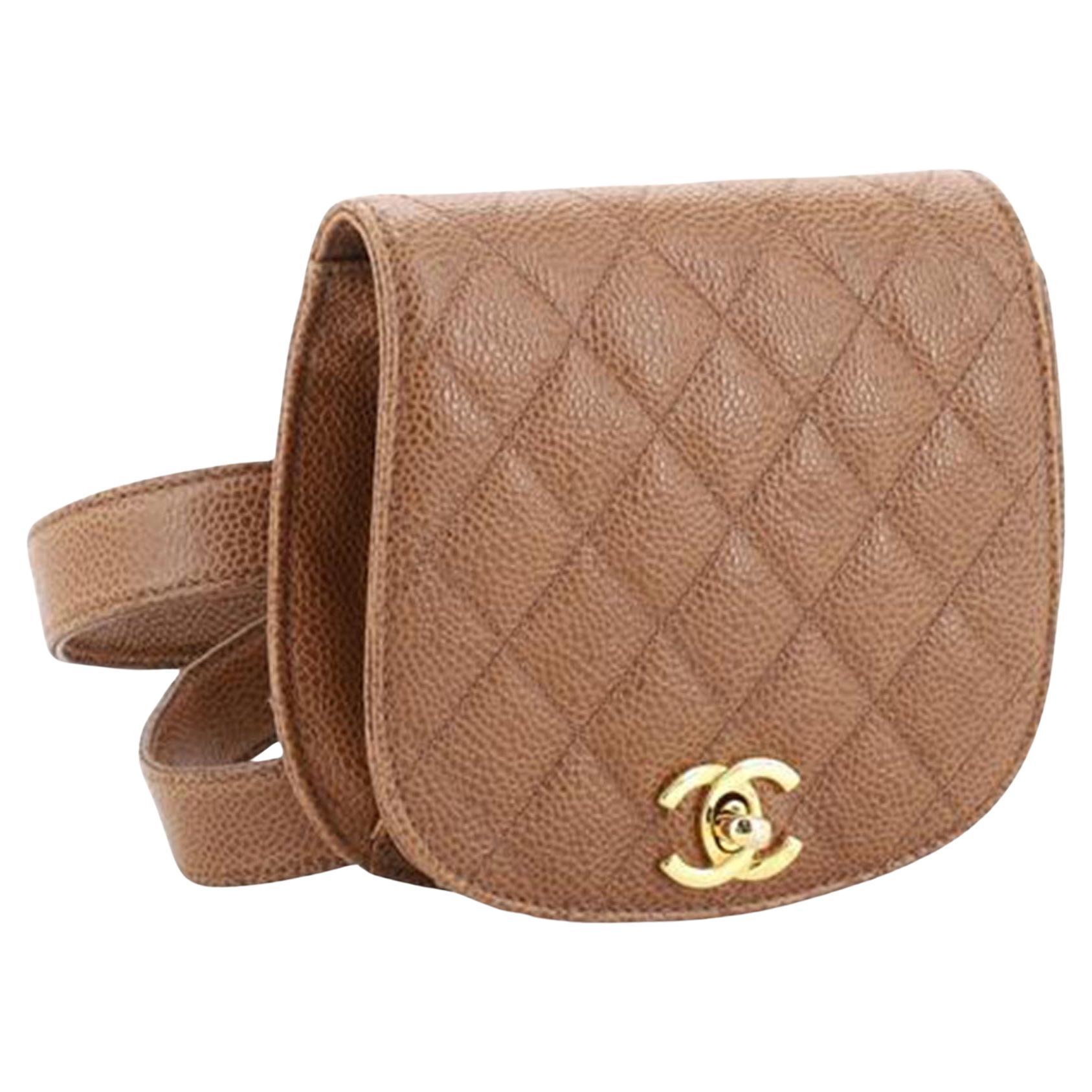 Chanel Beige CC Flap Waist Bag