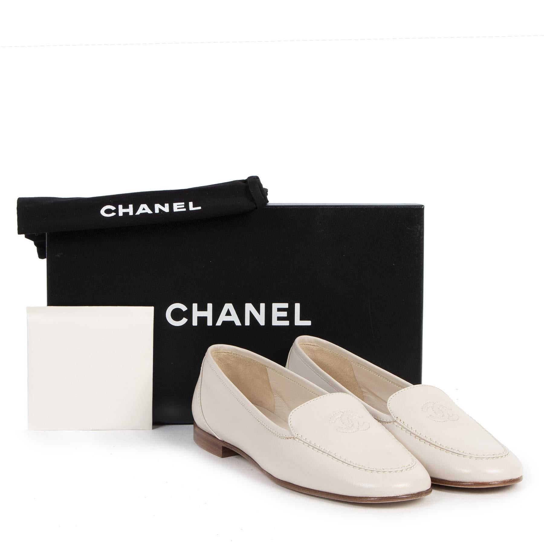 Beige Chanel Loafers - 3 For Sale on 1stDibs