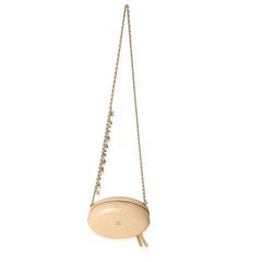 Chanel Beige Chevron Leather City Evening Box Bag