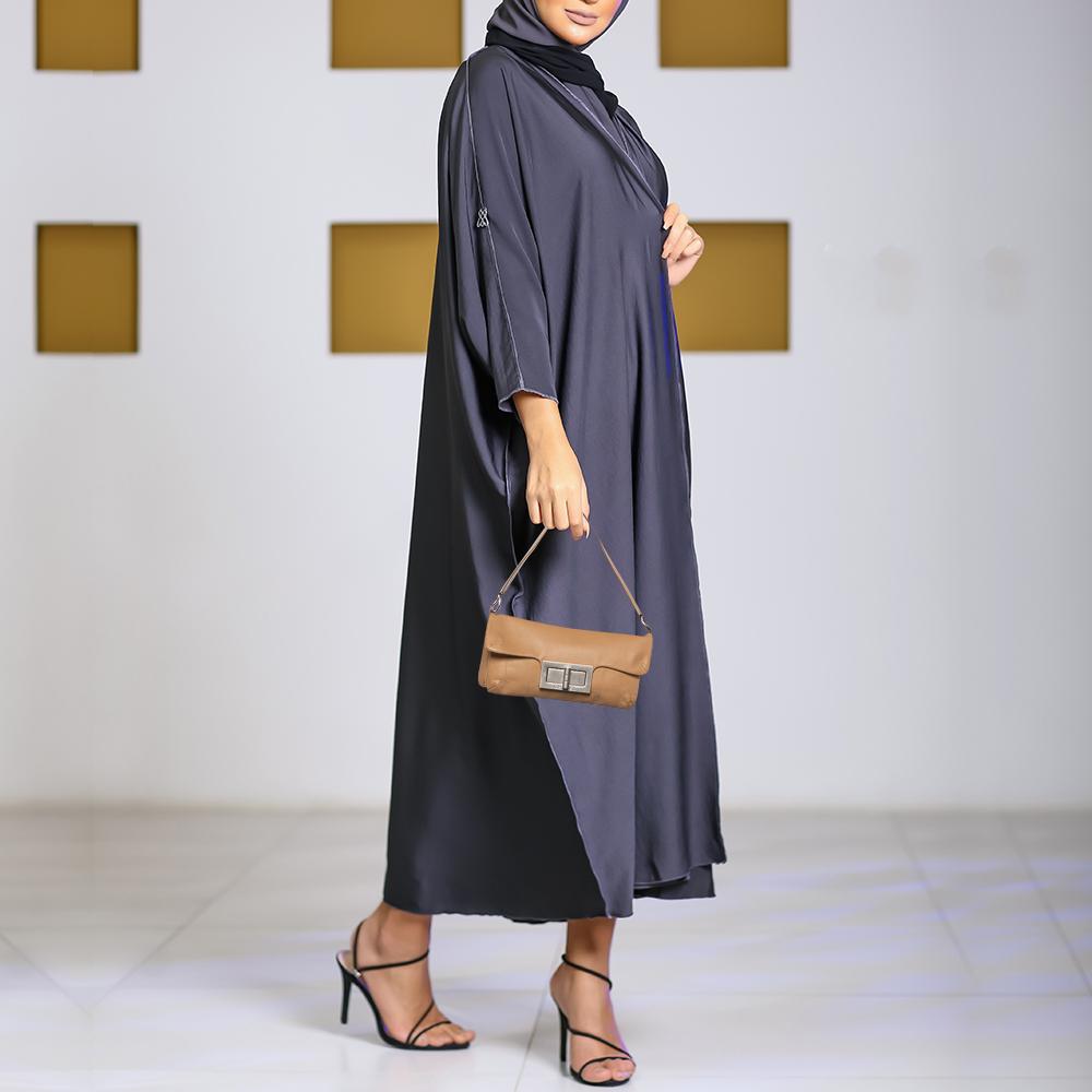 Chanel Beige Choco Bar Leather Mademoiselle Lock Flap Shoulder Bag In Good Condition In Dubai, Al Qouz 2