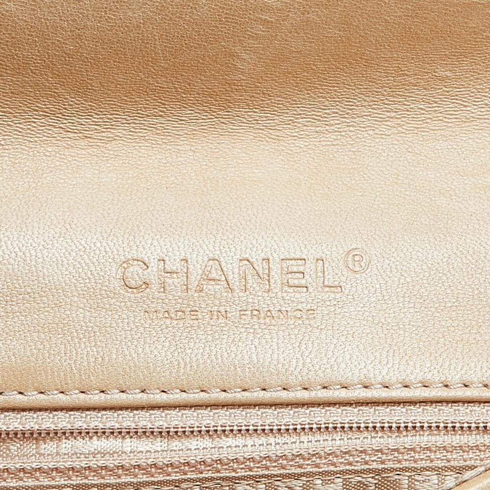 Chanel Beige Choco Bar Leather Multiple Chain Shoulder Bag 2