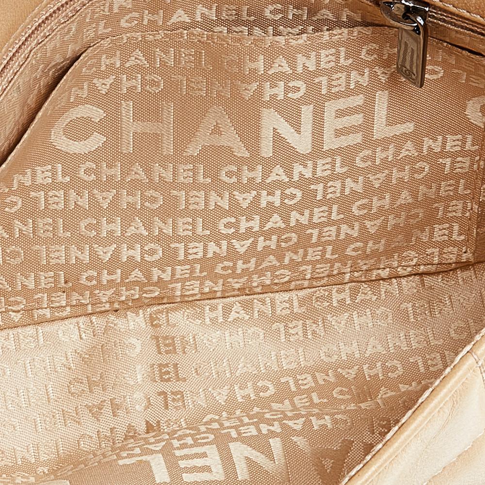 Chanel Beige Choco Bar Leather Multiple Chain Shoulder Bag 4