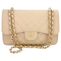 Chanel Beige Clair Caviar Jumbo Classic Double Flap Bag GHW 65456