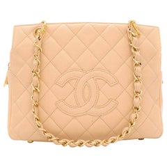 Chanel Beige Clair Petite Shopping Tote 29cm