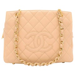 Chanel Beige Clair Petite Shopping Tote 29cm
