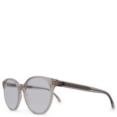 CHANEL beige clear acetate PANTOS ROUND Eyeglasses 3401