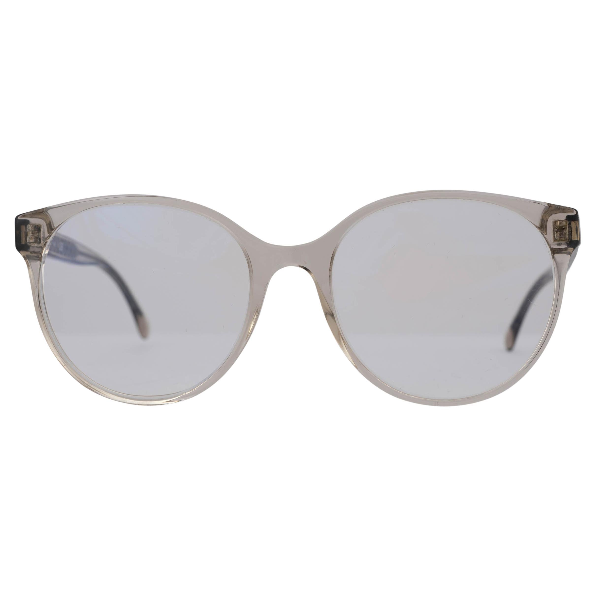 CHANEL beige clear acetate PANTOS ROUND Eyeglasses 3401 For Sale
