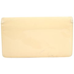 Chanel Beige Clutch Cc Bicolor 214838 Wallet