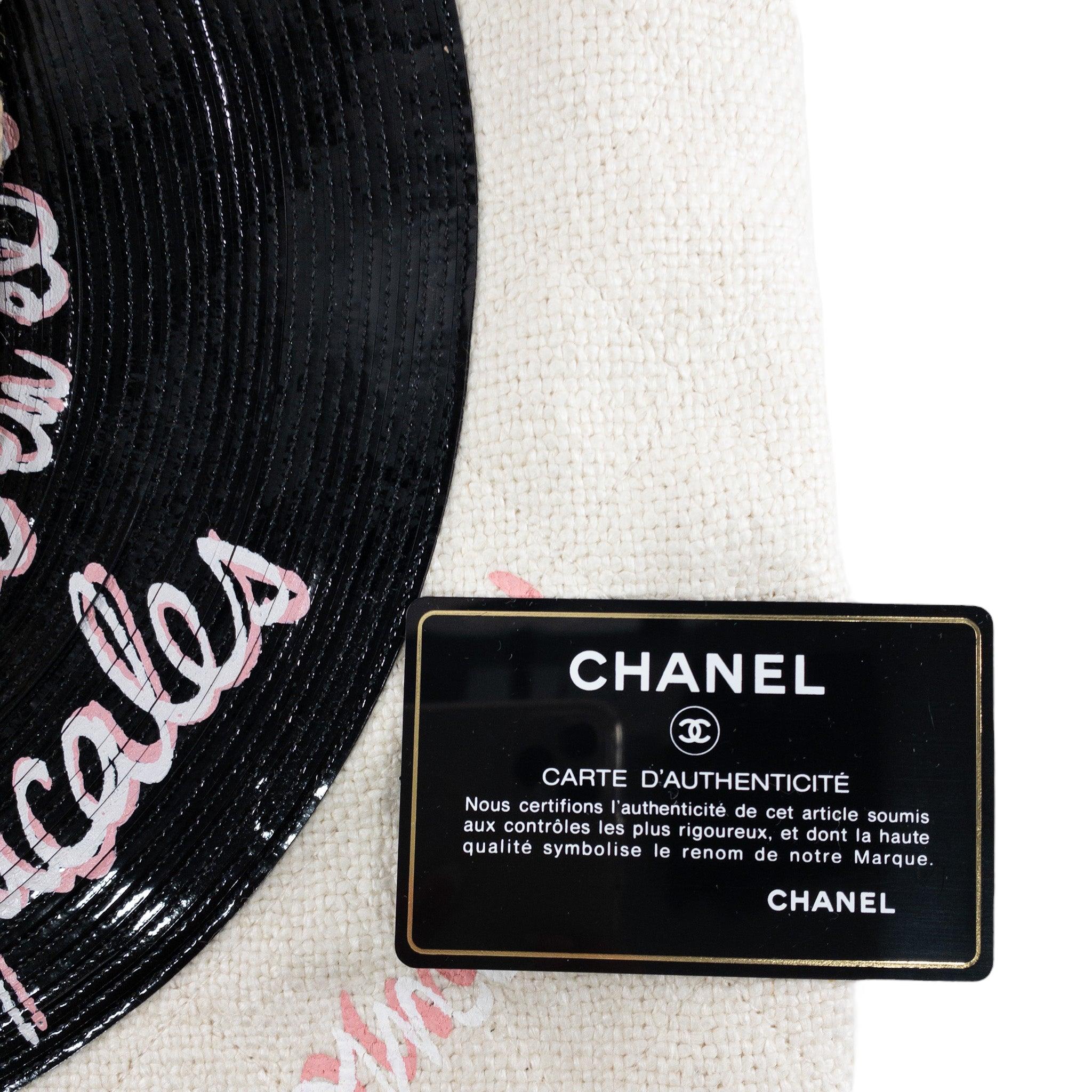 Chanel Beige Coco Cuba Record Embroidered Tote  For Sale 6