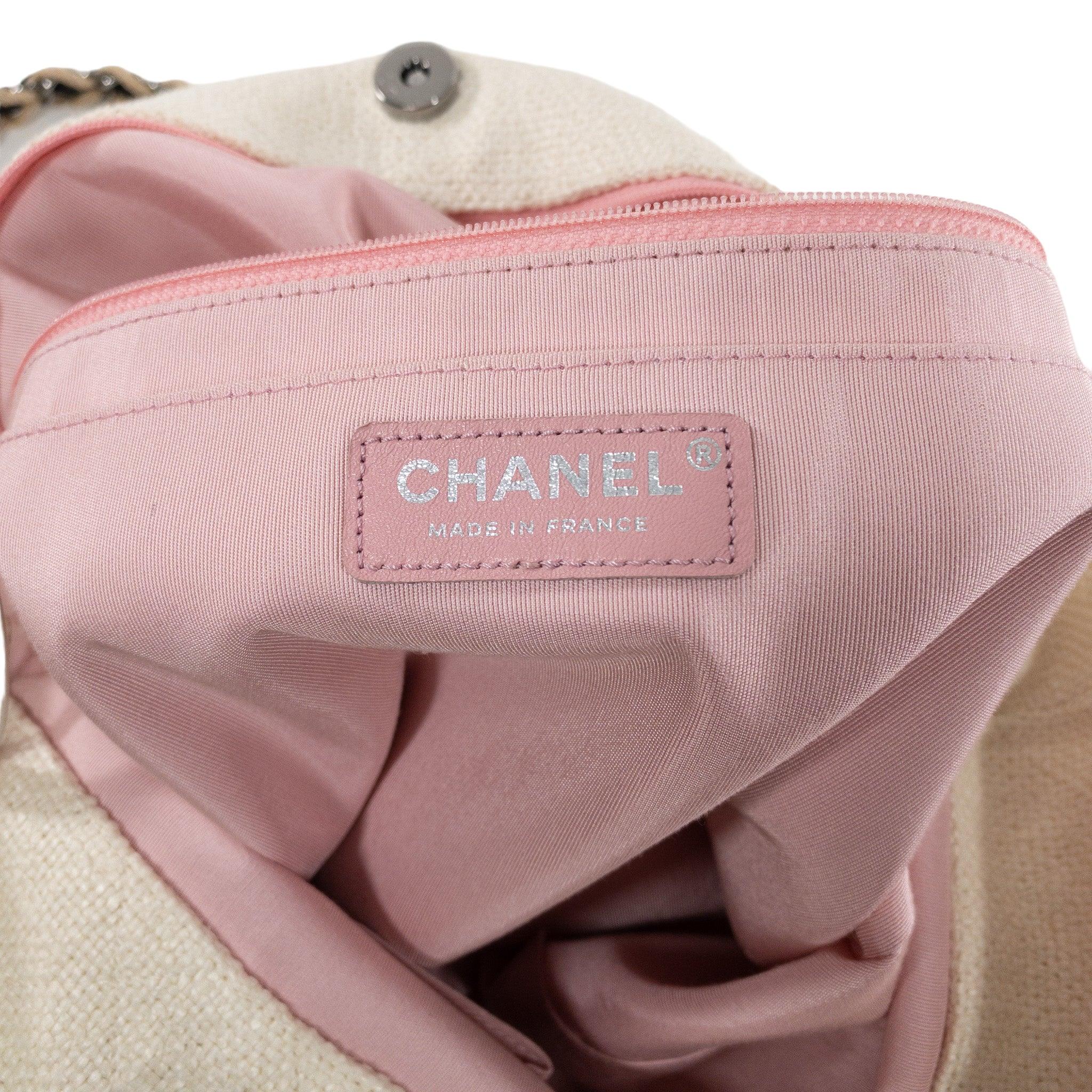 Chanel Beige Coco Cuba Record Embroidered Tote  For Sale 4