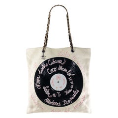 Chanel Beige Coco Cuba Record Embroidered Tote