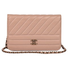 Chanel Beige Wallet On Chain - 11 For Sale on 1stDibs