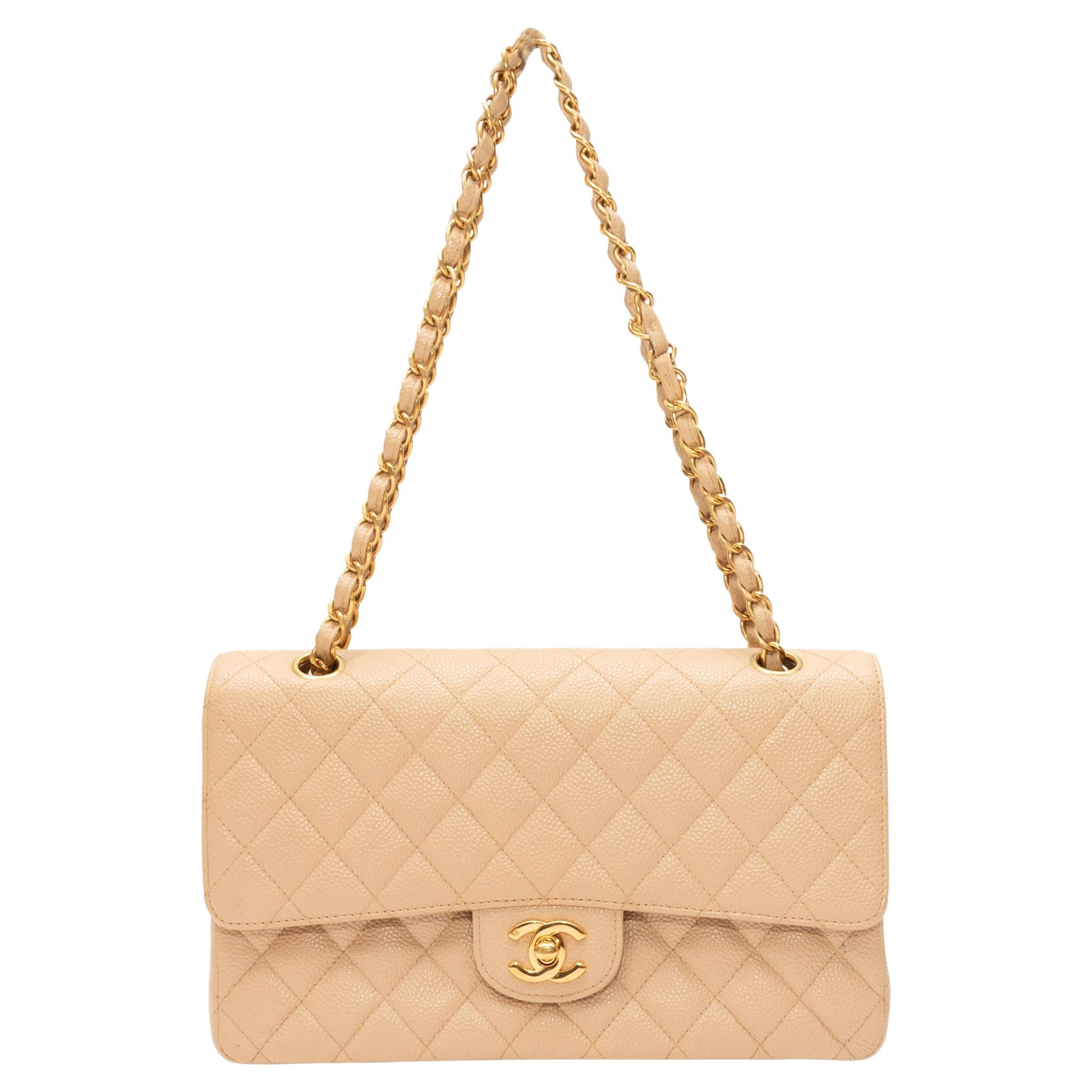 Chanel Beige Quilted Leather Foldover Bag at 1stDibs chanel fold over