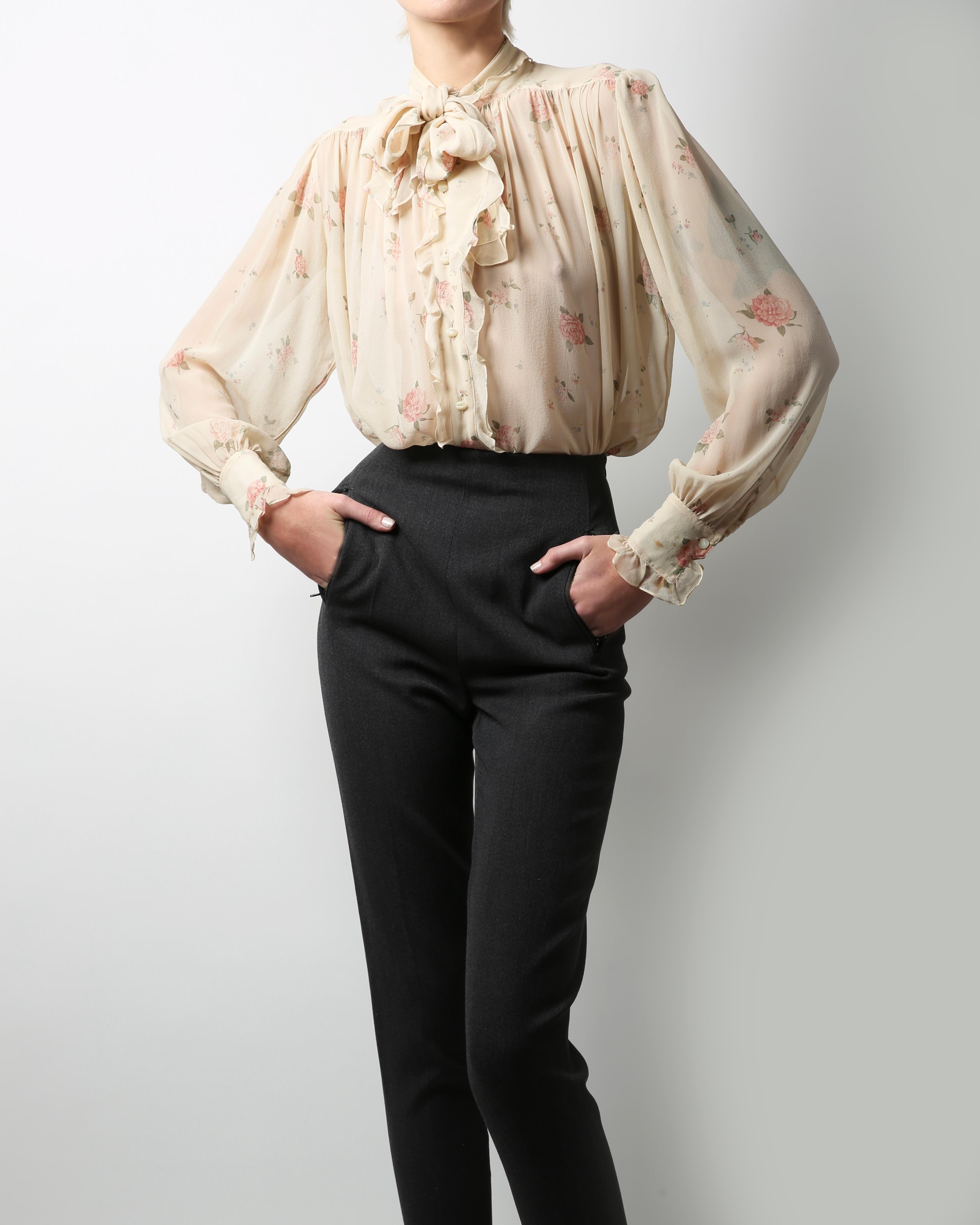 sheer bow tie blouse