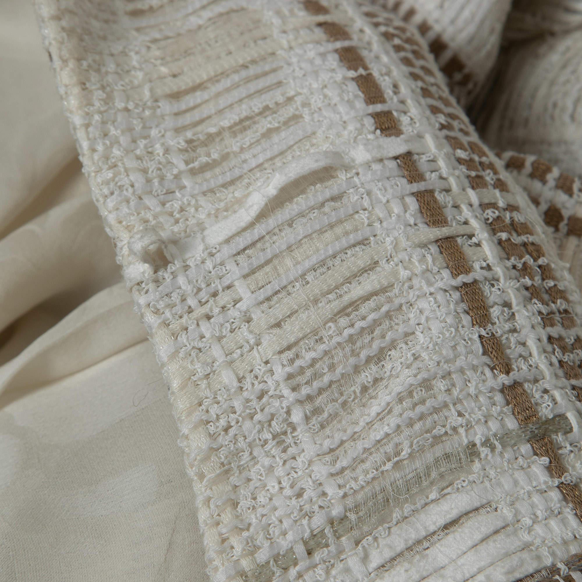De las mujeres Chanel Chaqueta de tweed beige/crudo SChanel Chaqueta de tweed beige/crudo S