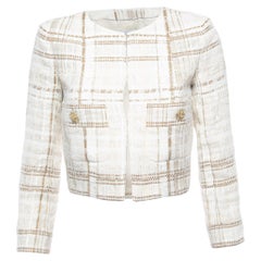 Giacca Chanel Beige/Ecru Tweed SC Giacca Chanel Beige/Ecru Tweed S