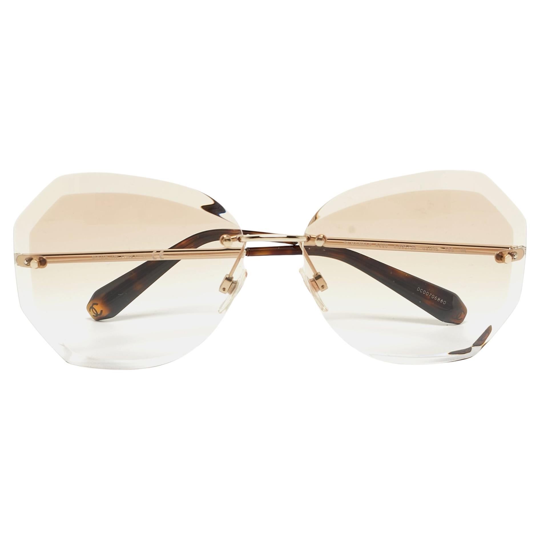 Chanel Beige Gradient 4220 Spring Round Sunglasses