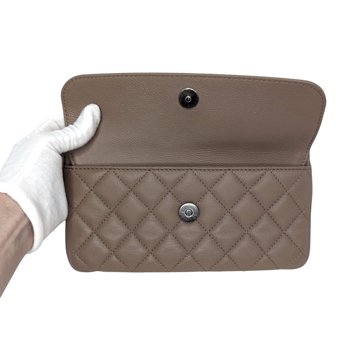 Women's Chanel Beige Grained Calfskin All About Flap Bag