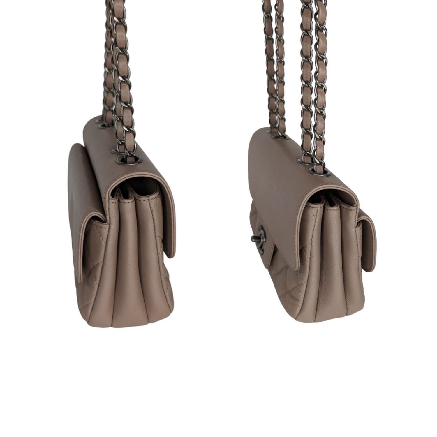 Chanel Beige Grained Calfskin All About Flap Bag 1