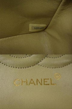 Chanel Beige Greige Quilted Grey Classic Double Flap 215857