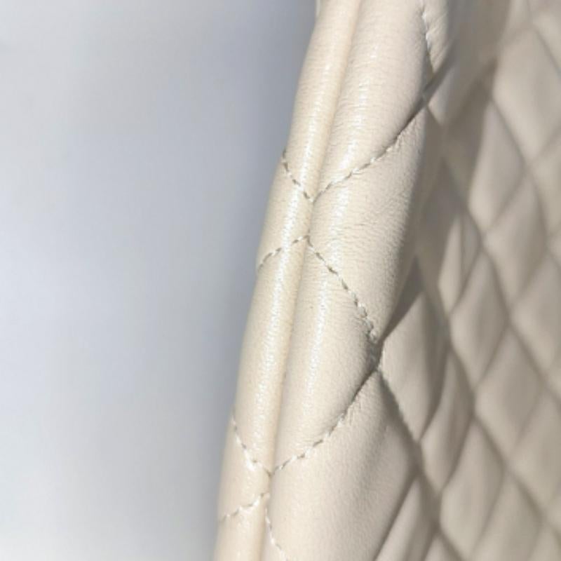Chanel Beige Iridescent Lambskin Quilted Pouch with Mini Flap Purse 6