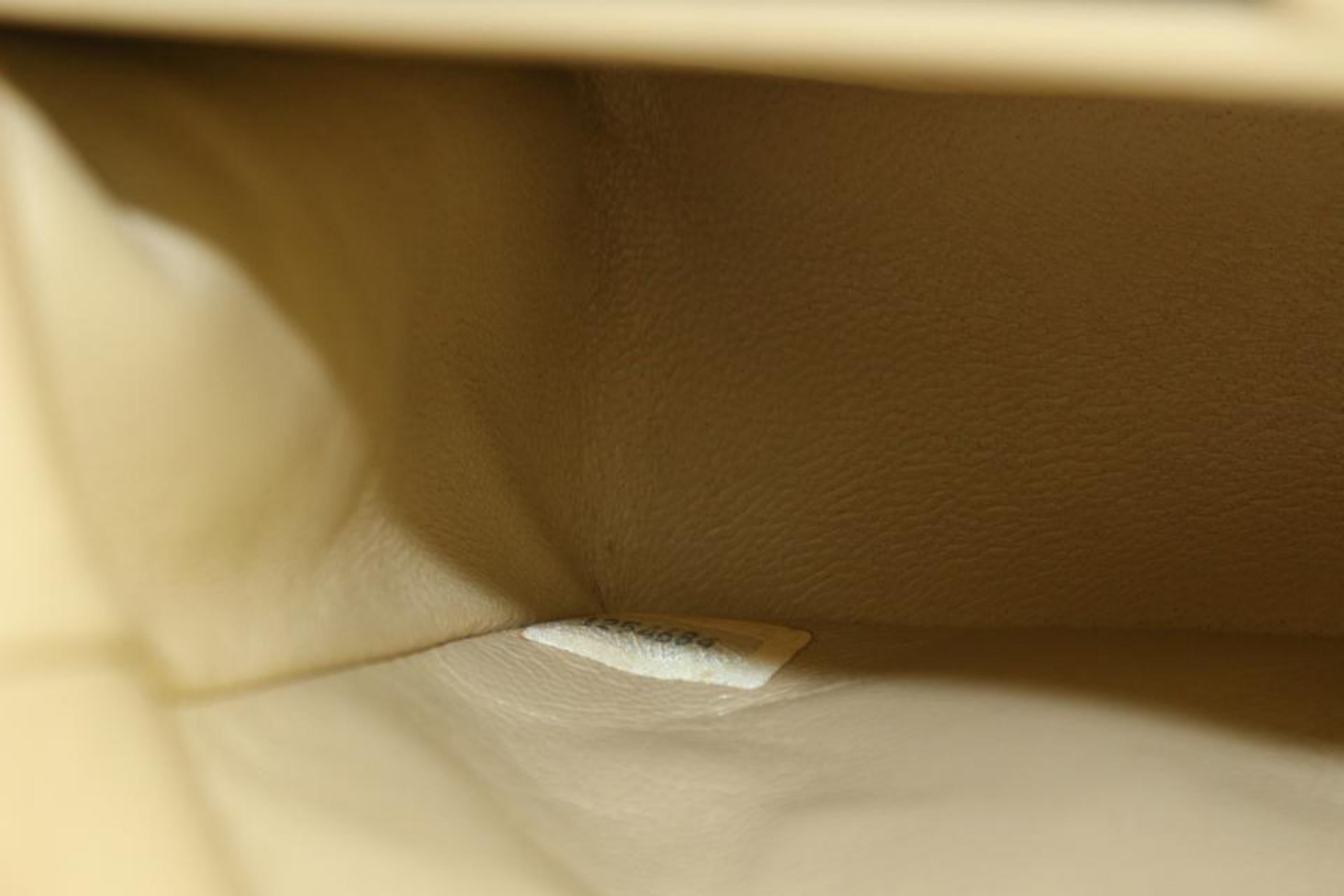 Chanel Beige Elfenbein Gesteppt Jersey Canvas Medium Klassische Doppelklappe 114c43 im Angebot 3