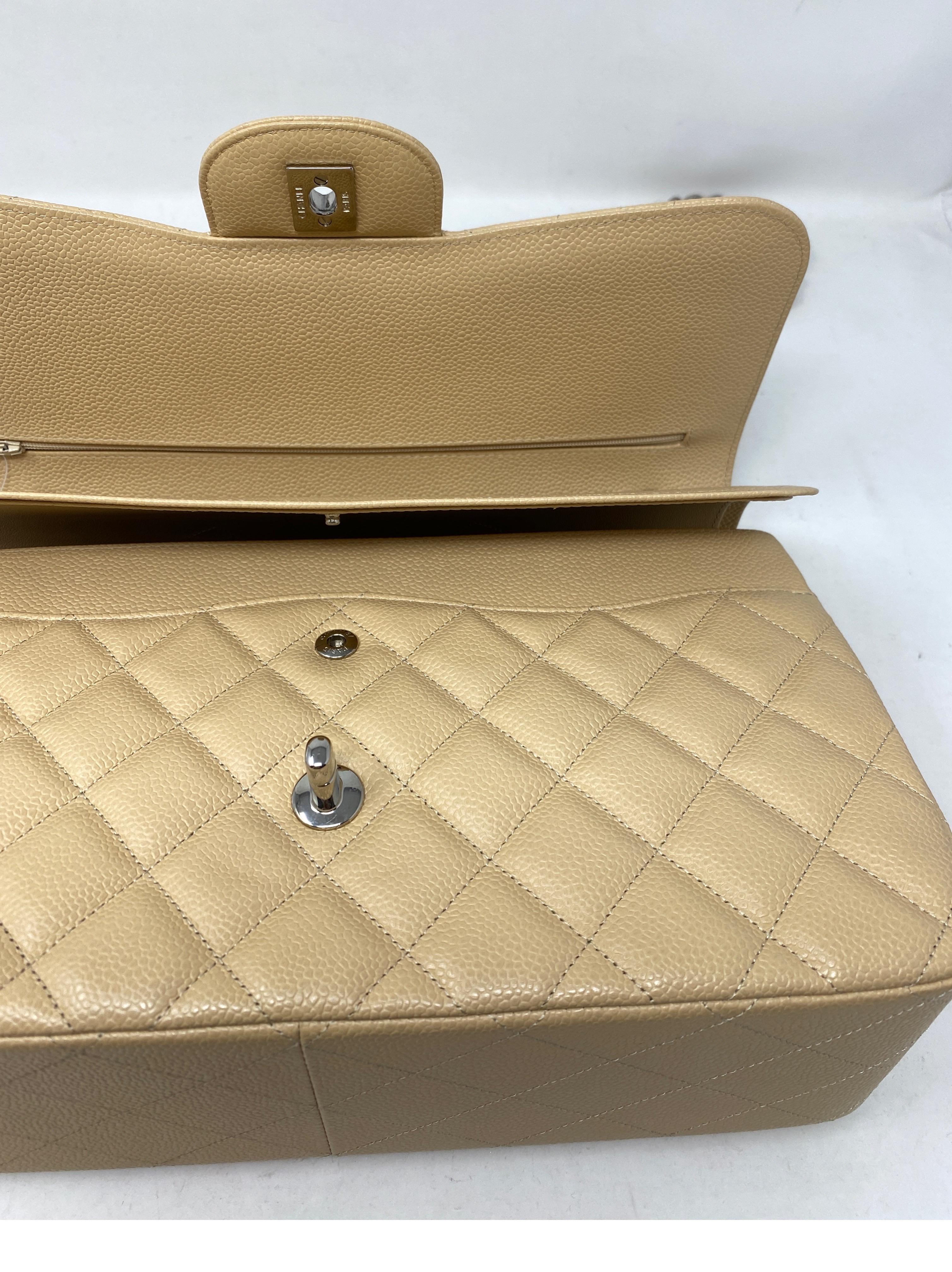 Chanel Beige Jumbo Double Flap Bag 10