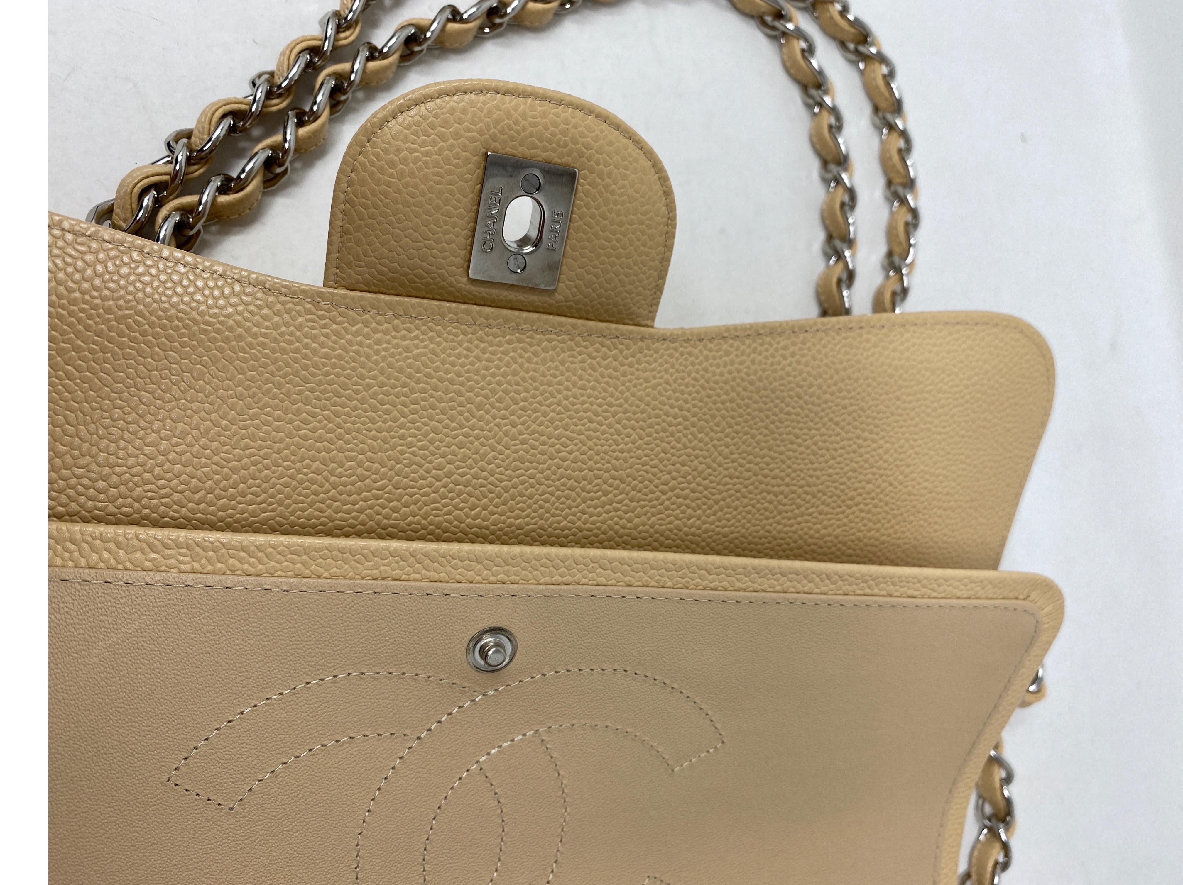 Chanel Beige Jumbo Double Flap Bag 11