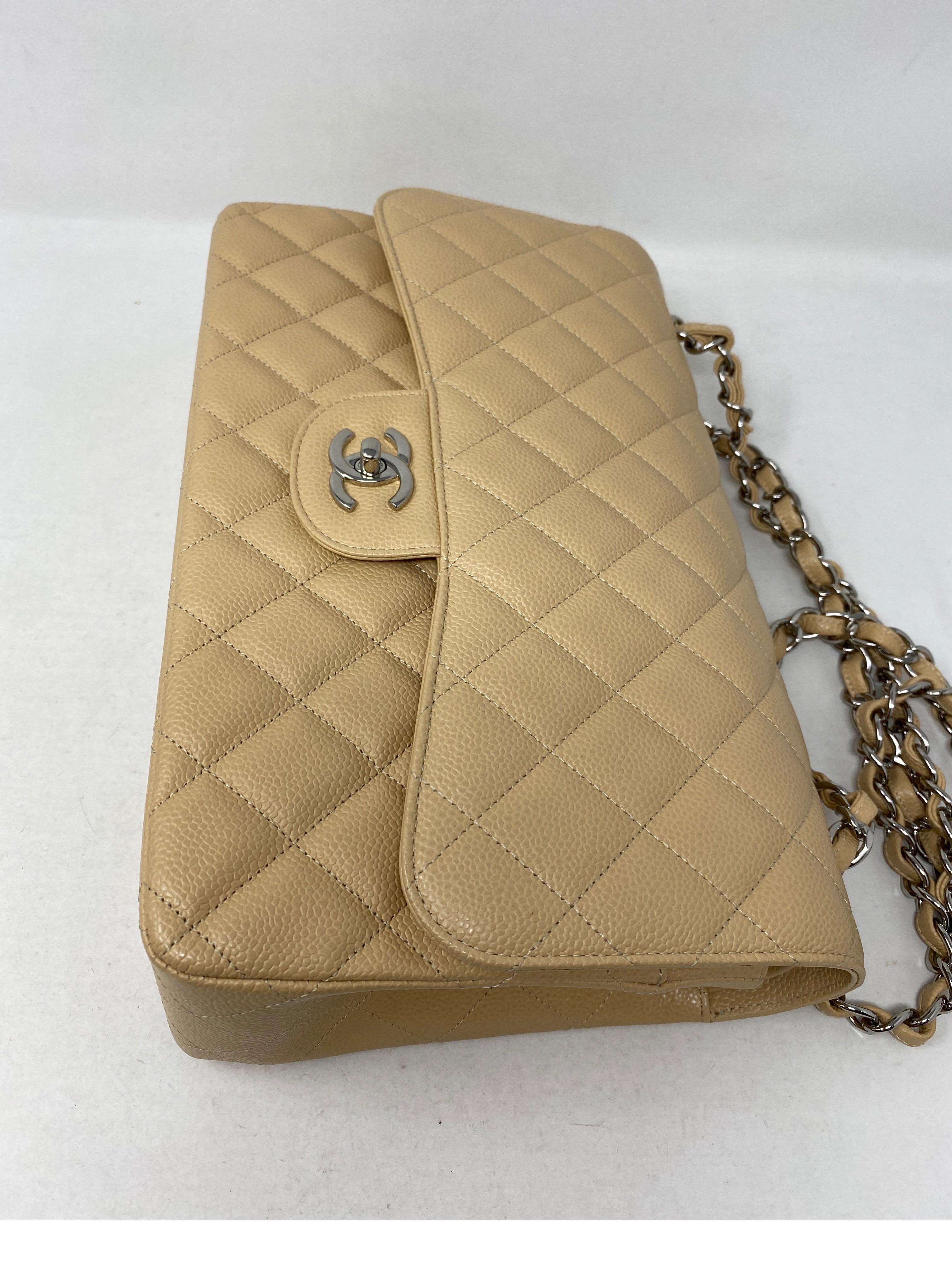 Chanel Beige Jumbo Double Flap Bag 3