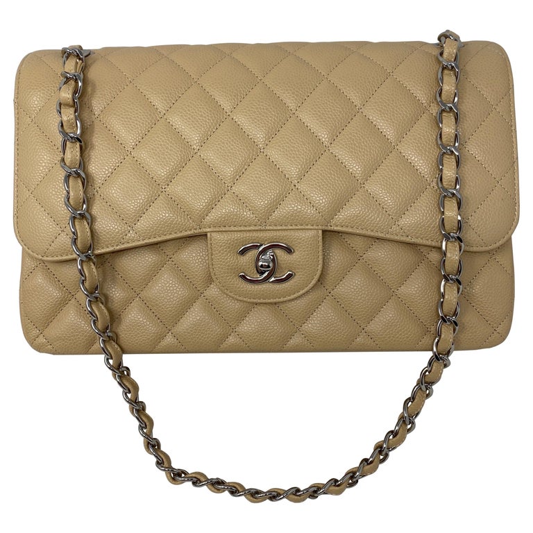 Chanel Beige Jumbo Double Flap Bag at 1stDibs