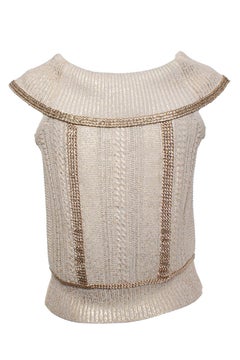 Chanel, beige knitted top
