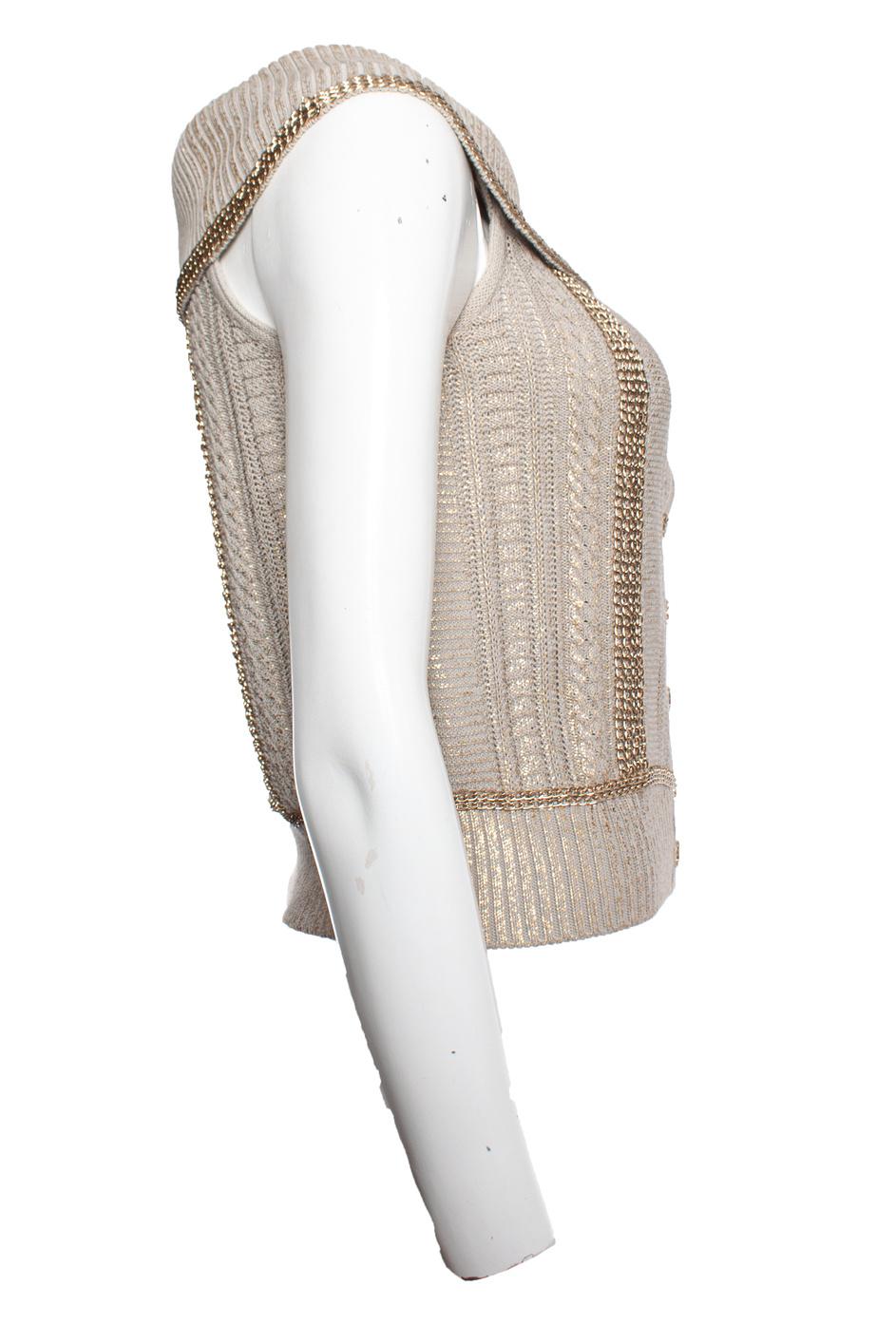 Chanel, beige knitted top For Sale 2