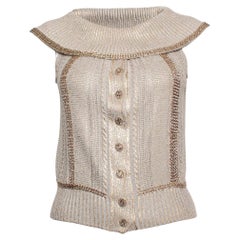 Chanel, beige knitted top