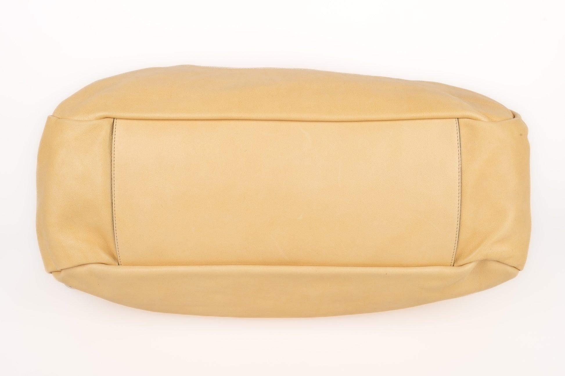 Chanel Beige Lamb Leather Bag, 2008/2009 For Sale 5