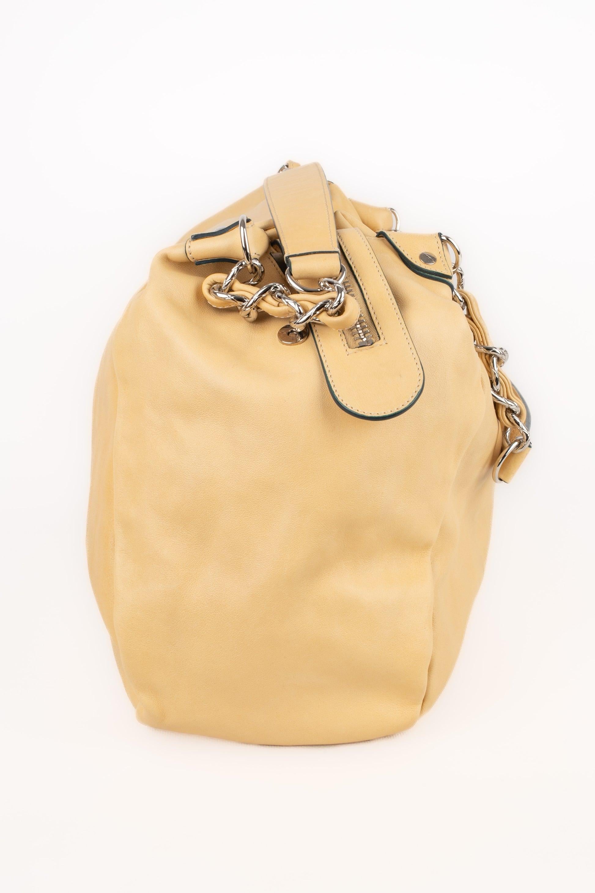 Women's Chanel Beige Lamb Leather Bag, 2008/2009 For Sale