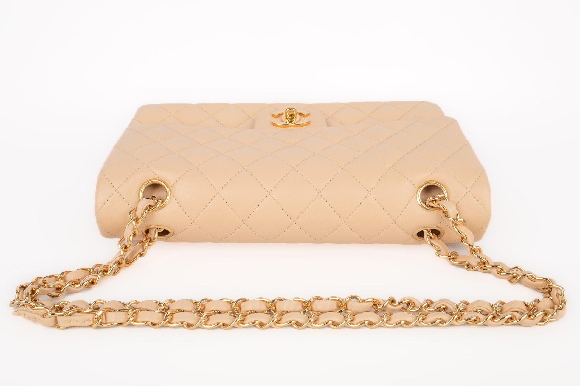 Chanel Beige Lamb Leather Timeless Bag 1
