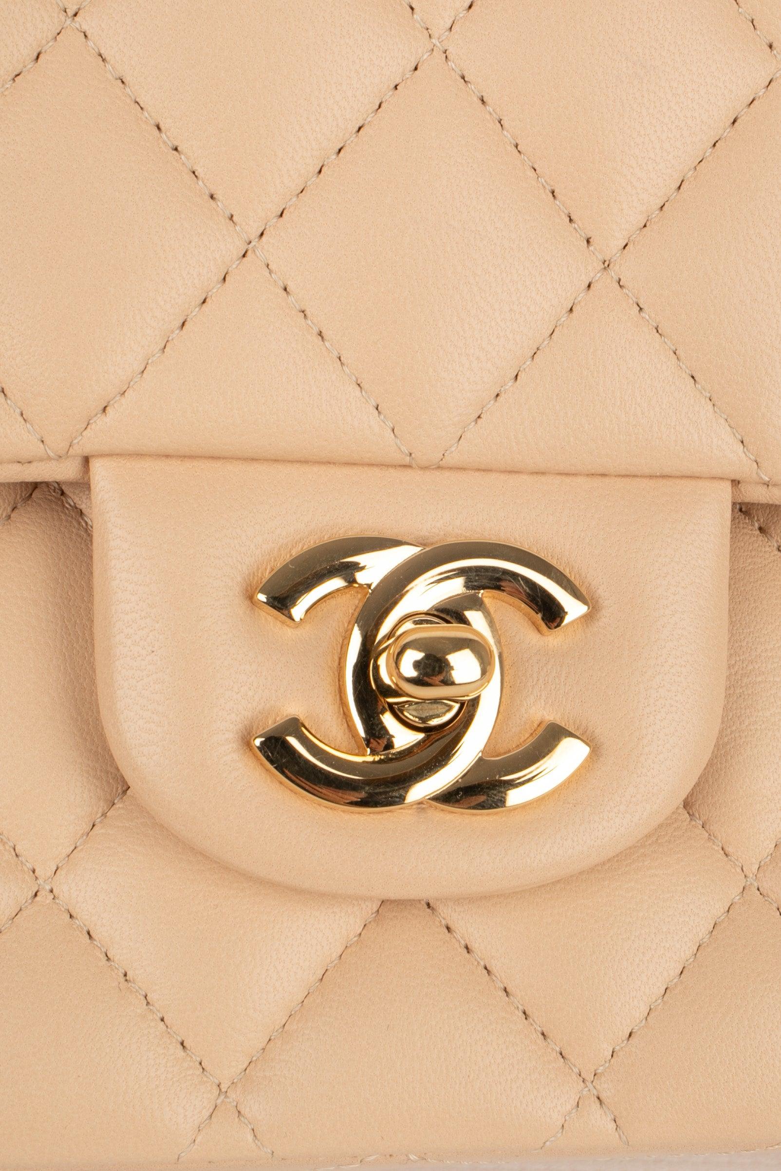 Chanel Beige Lamb Leather Timeless Bag 2