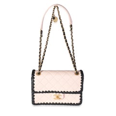 Chanel Beige Lambskin & Black Whipstitch My Own Mini Frame Bag