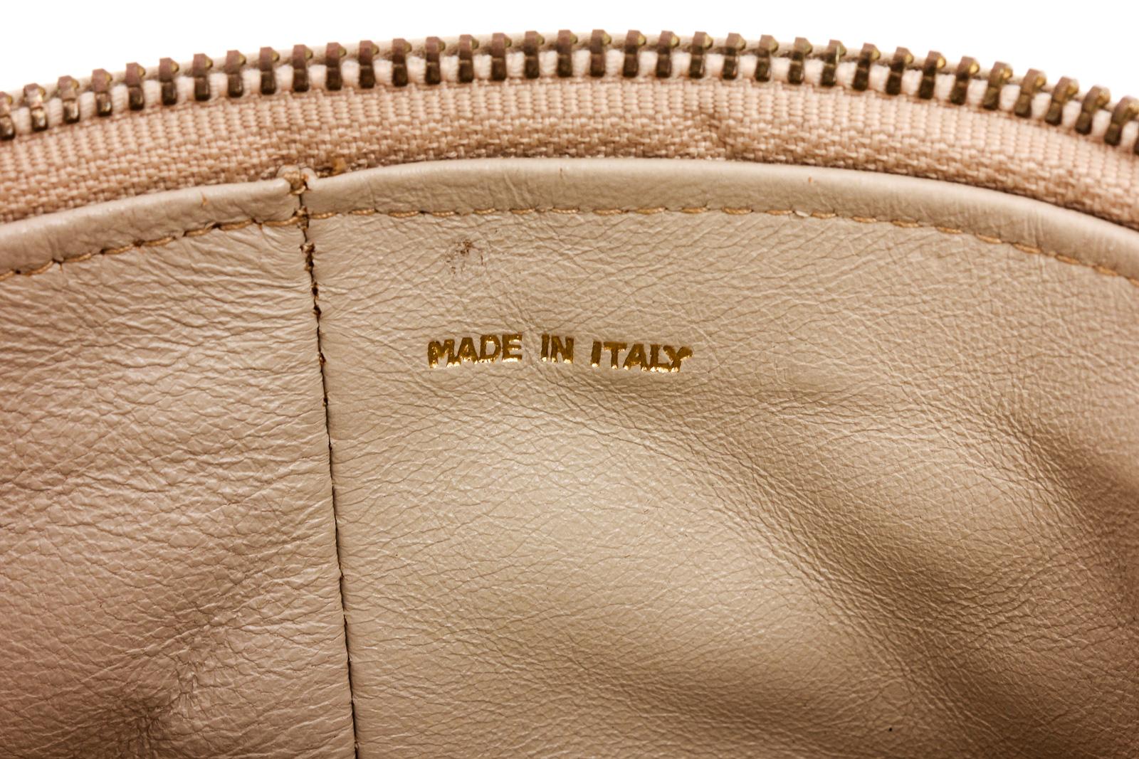 Chanel Beige Lambskin Leather Vintage Tassel Mini Vanity Chain Shoulder Bag In Good Condition In Irvine, CA