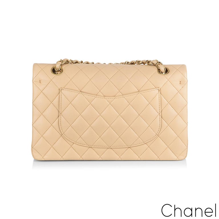 Chanel Beige Quilted Caviar Medium Classic Double Flap Gold Hardware, 2013  Available For Immediate Sale At Sotheby's
