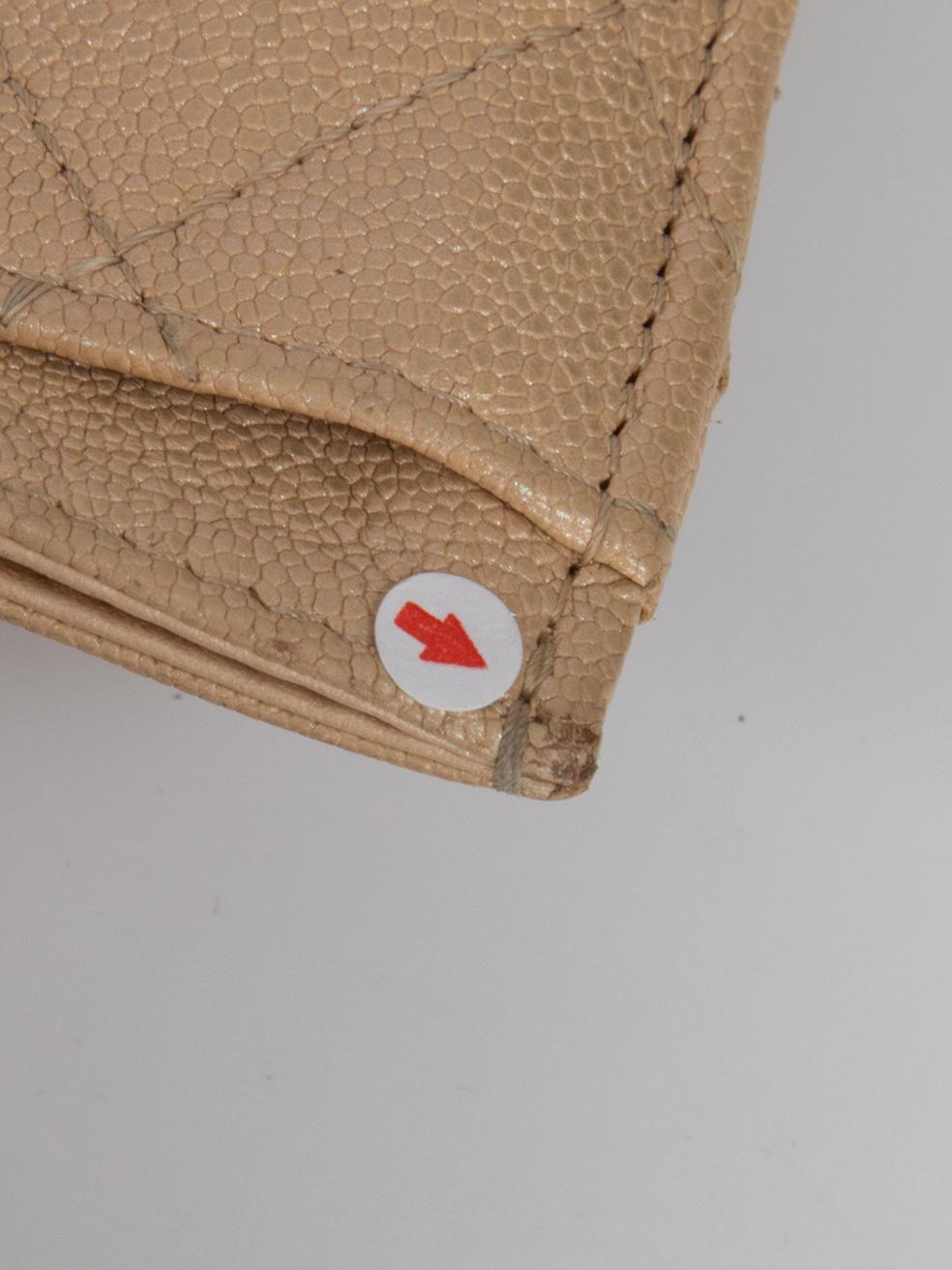 Chanel Beige Leather CC Card Holder For Sale 6