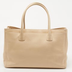Chanel Beige Leder-Kerzentasche für Shopper