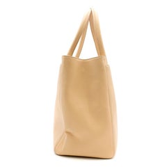 Chanel Beige Leder Cerf Tote Tasche 35cm