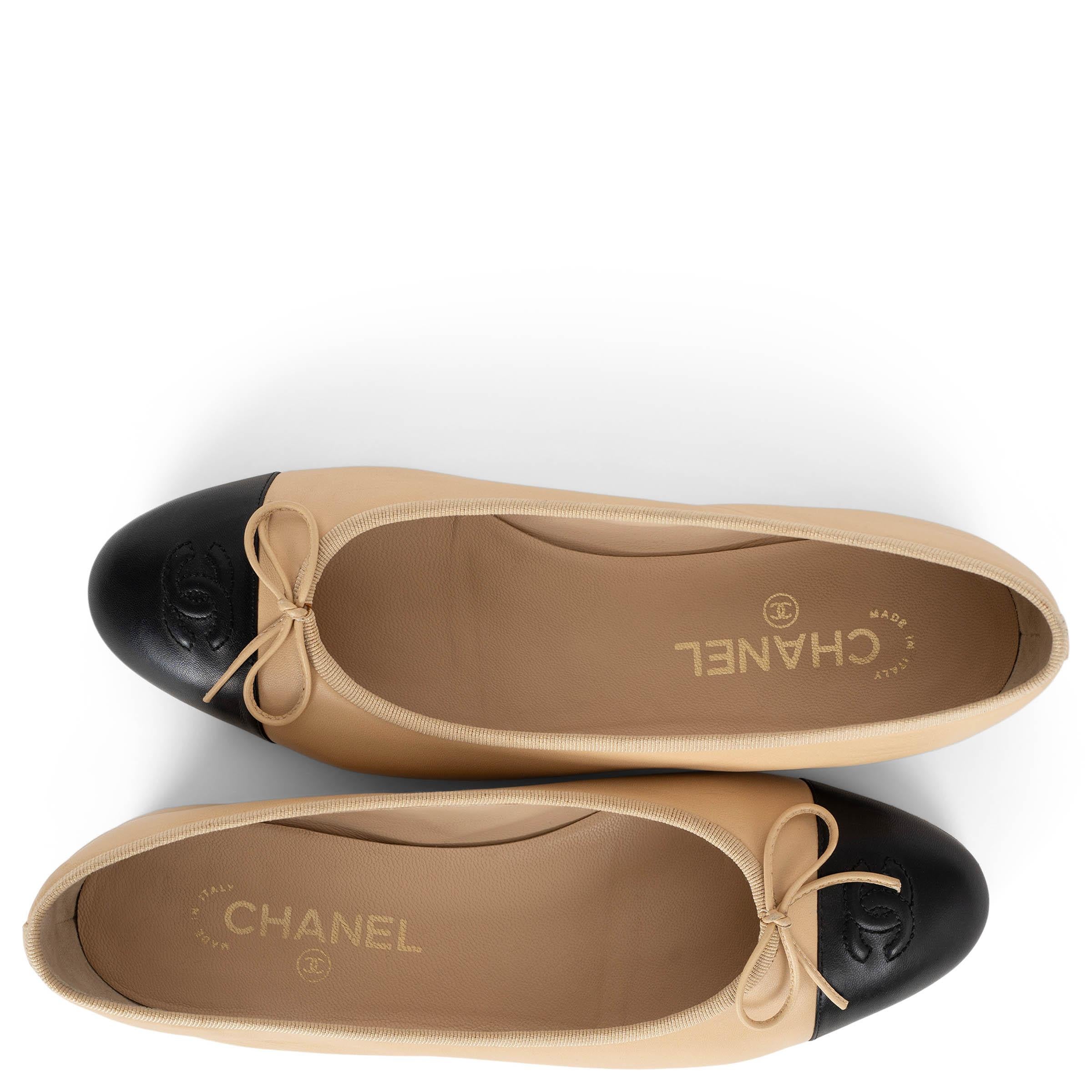 Chanel Ballerine CLASSIC in pelle beige Scarpe 39 vestibilità 38,5 in vendita 2