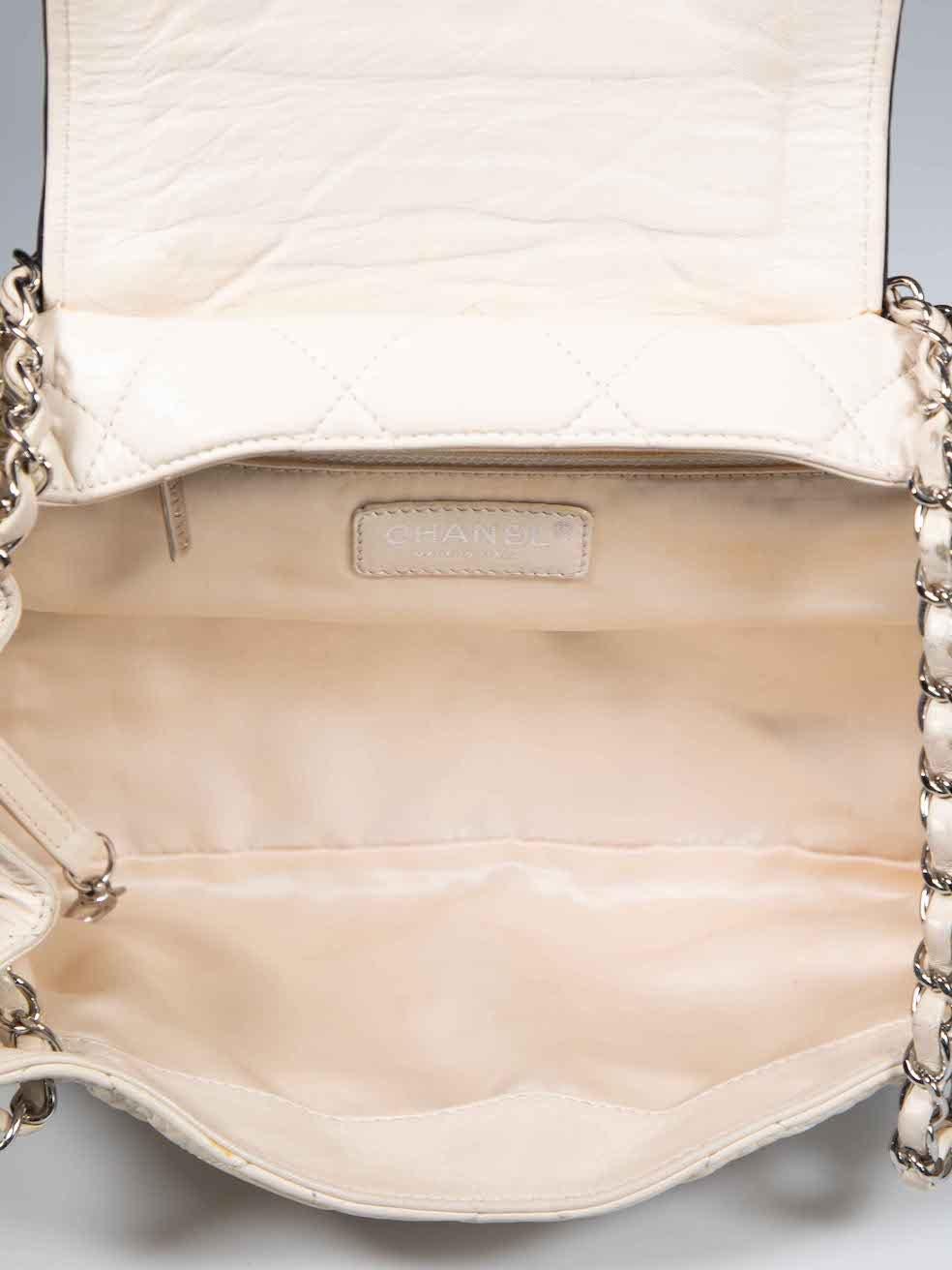 Chanel Beige Leather East West Mademoiselle Accordion Flap 1