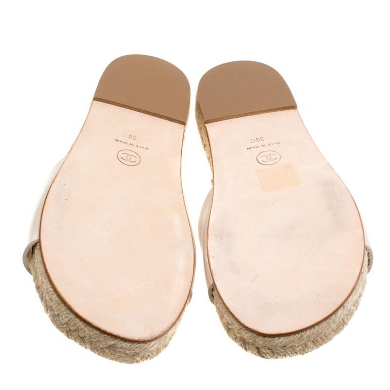 beige flat espadrilles