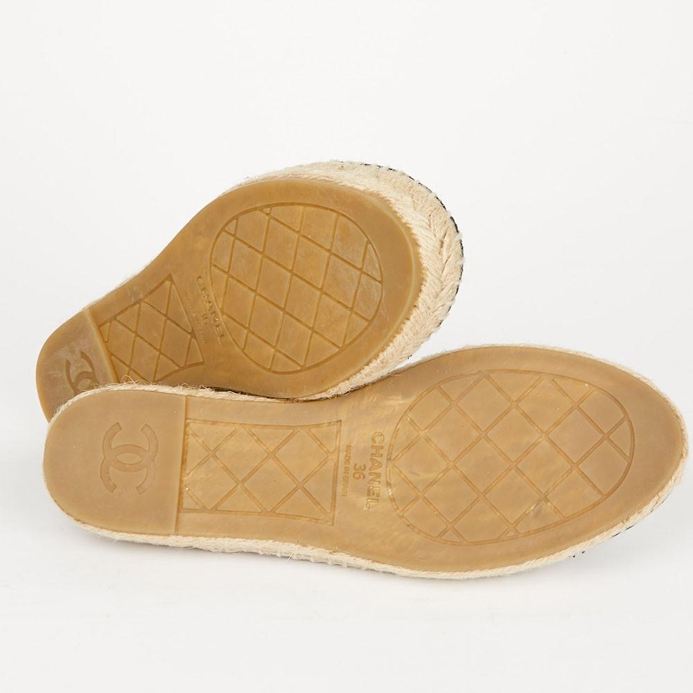 Chanel Beige Leather Espadrilles T36  1