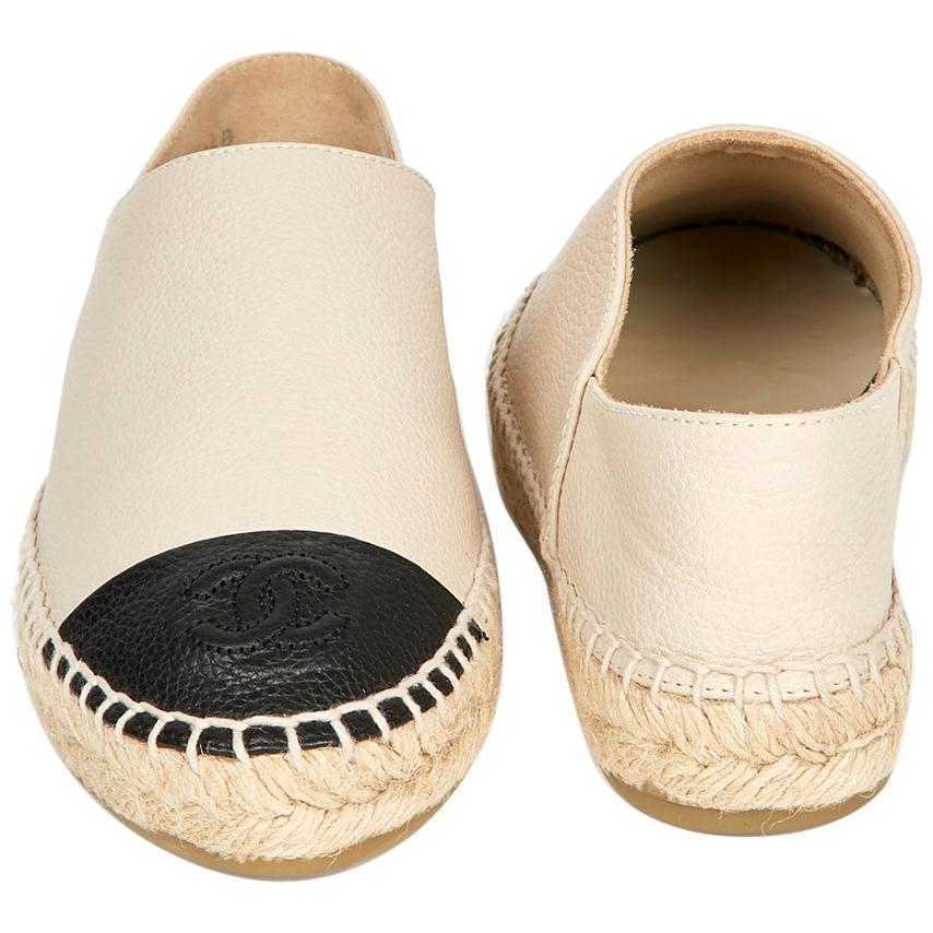 Chanel Beige Leather Espadrilles T36 