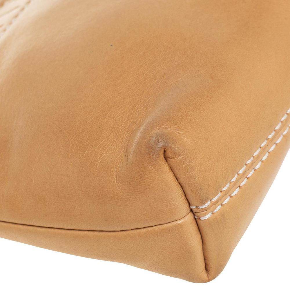 Chanel Beige Leather LAX Pochette Clutch Bag 2