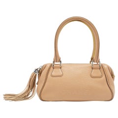 Chanel Beige Leather LAX Tassel Bag